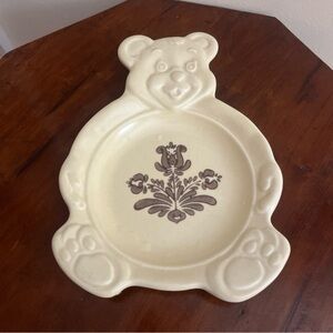 Pfaltzgraff Village Teddy Bear Porringer Plate- USA
